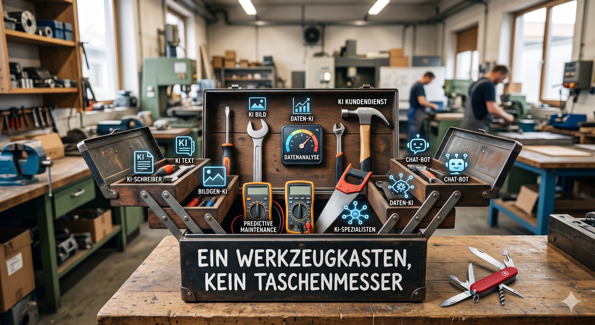 Ein Werkzeugkasten, kein Taschenmesser