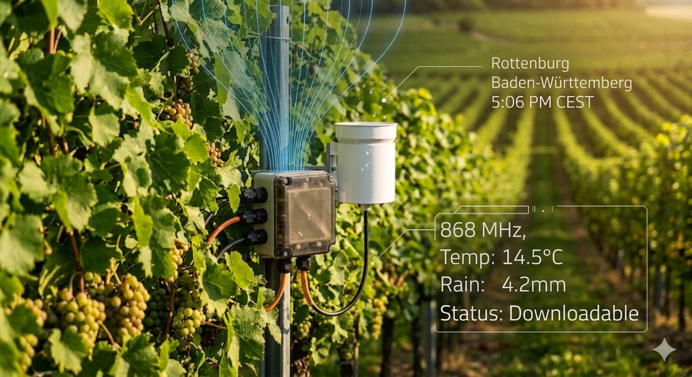 IoT im Weinbau: Wie LoRa und Home Assistant das Krankheitsmanagement revolutionieren