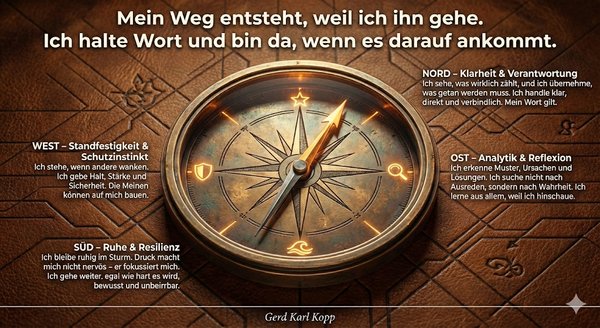 Mein Weg entsteht, weil ich ihn gehe. Ich halte Wort und bin da, wenn es darauf ankommt.