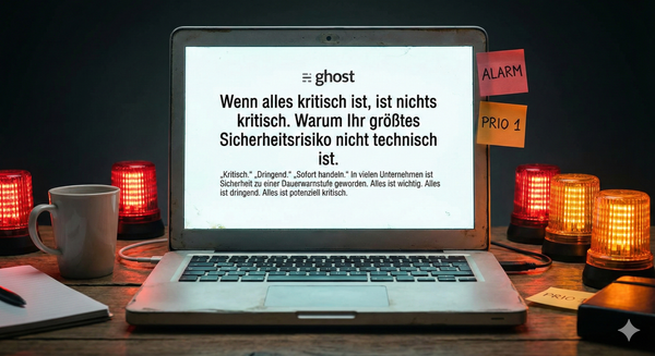 Wenn alles kritisch ist, ist nichts kritisch- Warum Ihr größtes Sicherheitsrisiko nicht technisch ist