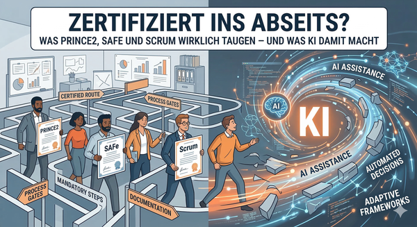 Zertifiziert ins Abseits: Was PRINCE2, SAFe und Scrum wirklich taugen – und warum KI die Frage neu stellt