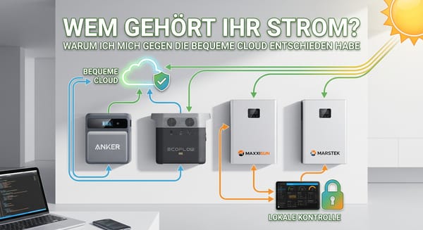 Wem gehört Ihr Strom? Warum ich mich beim Speicher gegen die bequeme Cloud entschieden habe