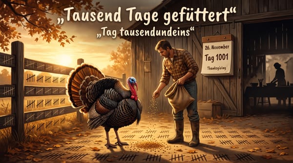 Warum waren wir so sicher, dass nicht? Truthahn-Prinzip